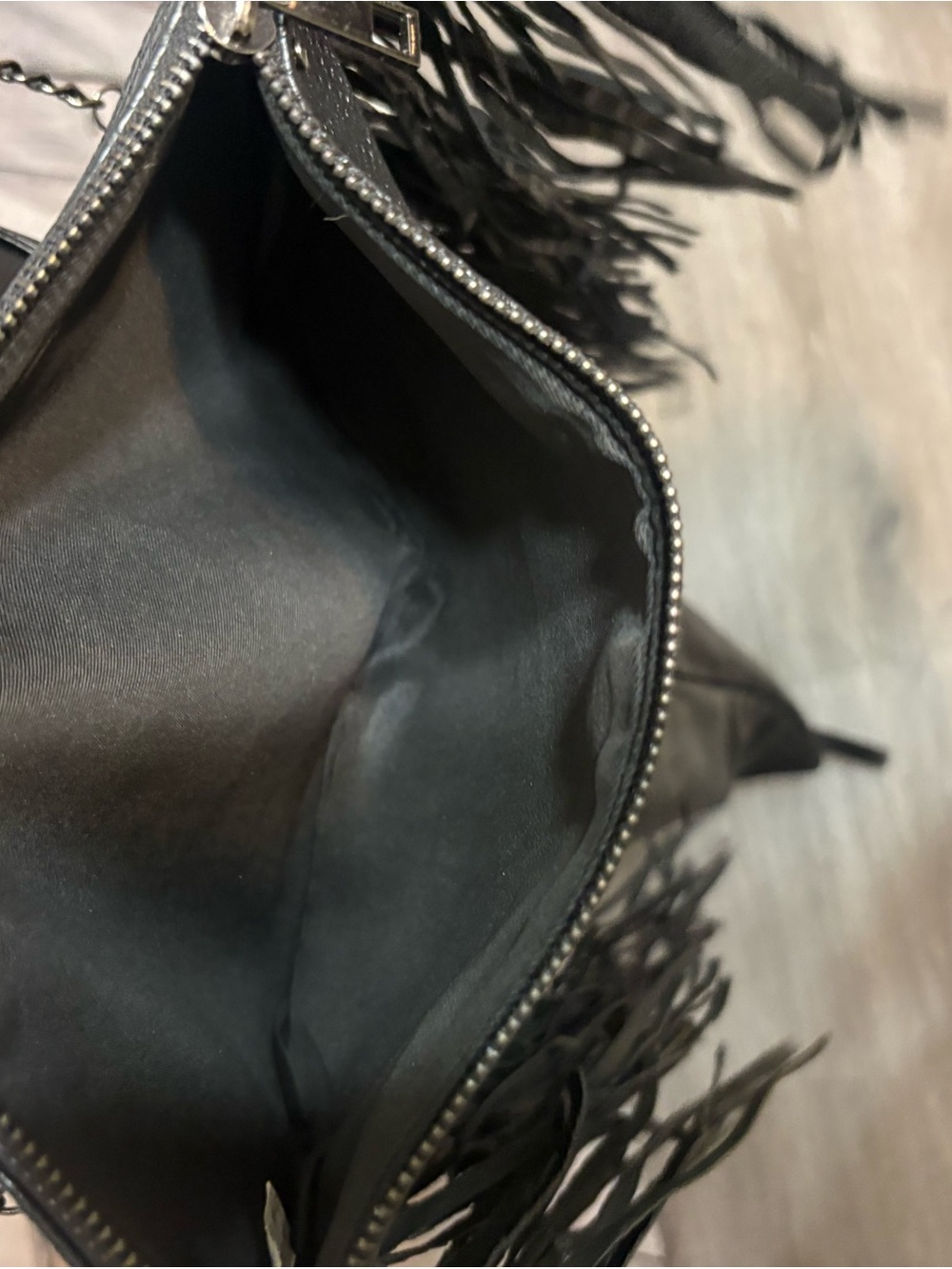 Black Fringe Crossbody Bag - Unbranded - Picture 4 of 4